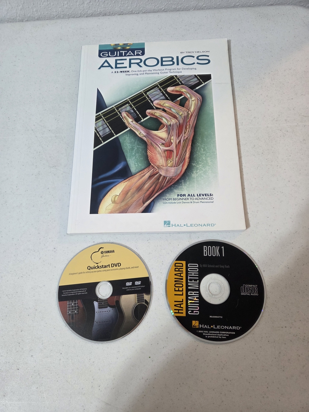 NEW Hal Leonard Guitar Aerobics Book with 4 CDs/DVD